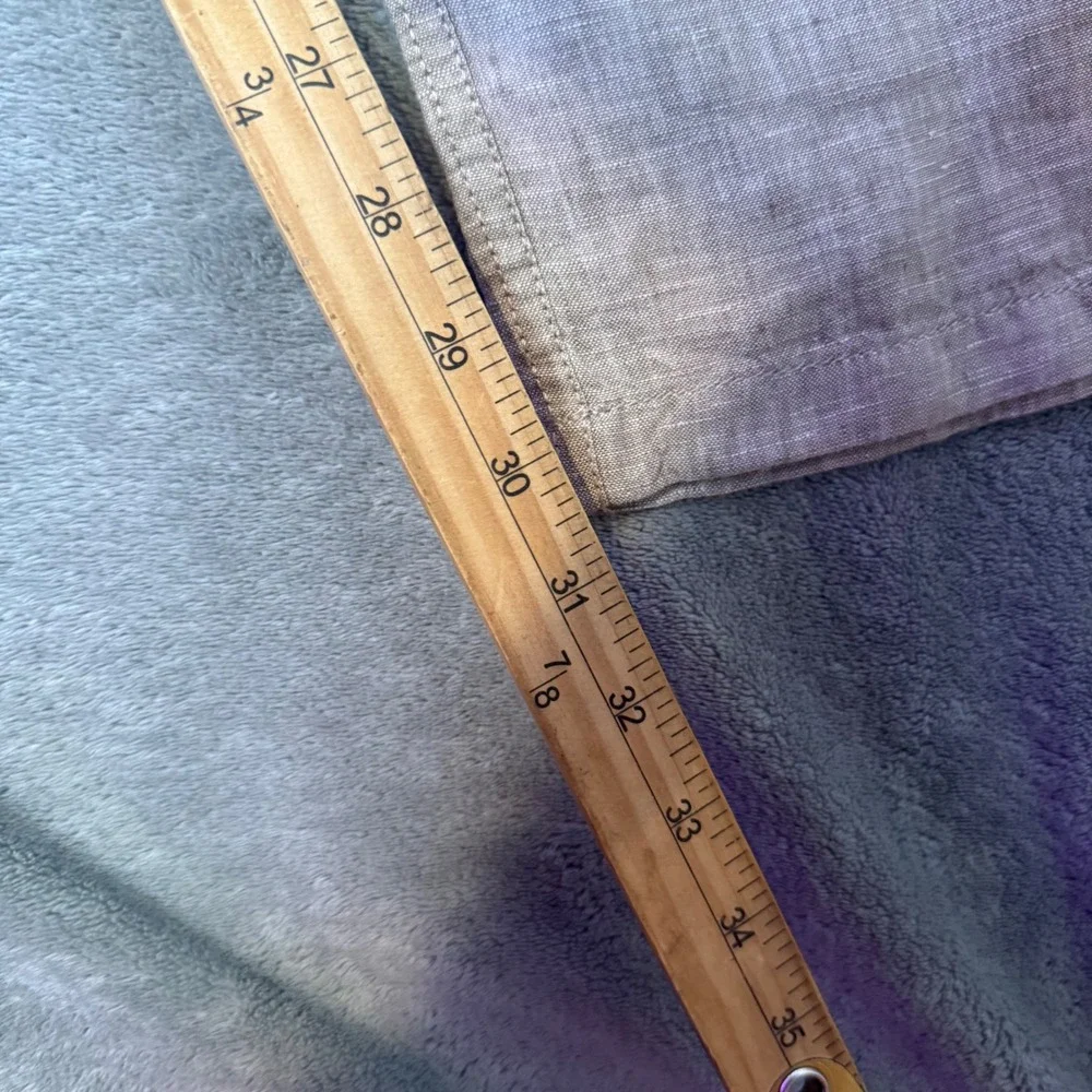 Armani Exchange Cargo Pants Mens 38 Tan Khaki 100% Linen Multi Pocket Utility
